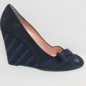 Nanette Lenore racy ribbon Wedge Pumps